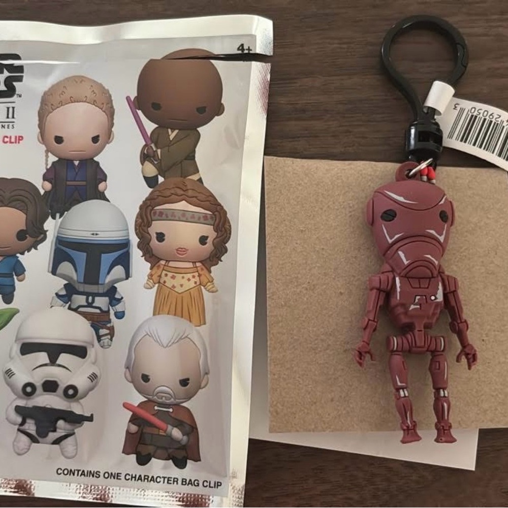 Star Wars Red/Burgundy Super Deformed Battle Droid Bag Clip